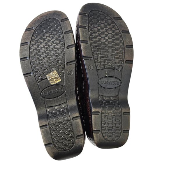 L' Artiste by Springstep Womens Leather Floral Clogs, Slip On Shoes, 41/ 9.5-10 - Picture 2 of 11